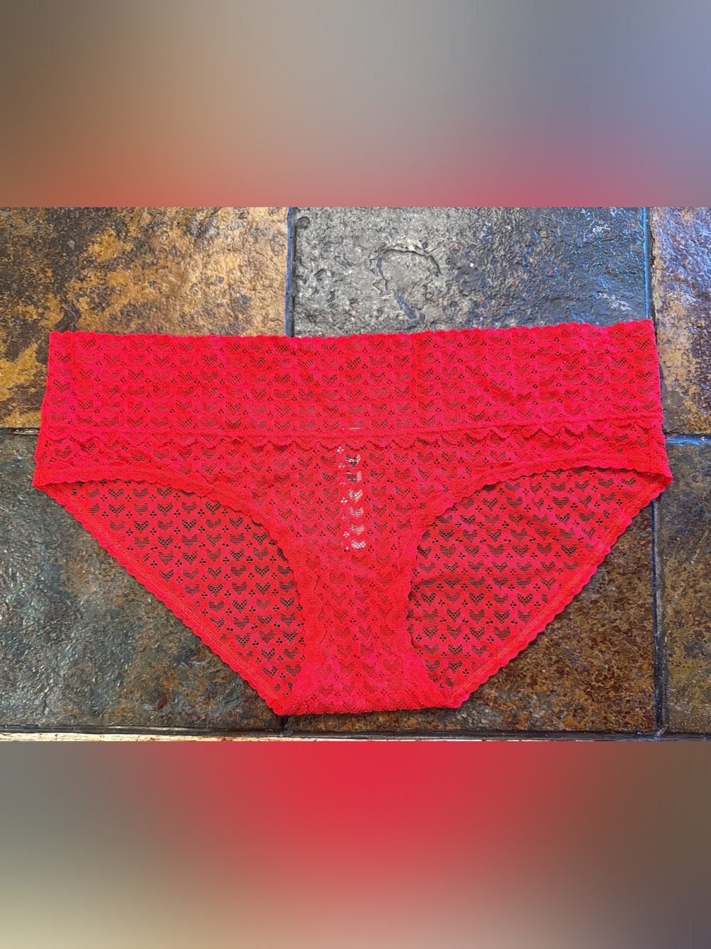Victoria's Secret Red Lace Hipster Panty